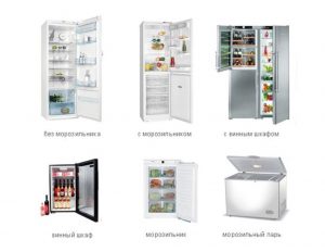 Виды бытового холодильного оборудования